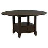 Orleans Furniture - Coaster - Twyla 60-inch Round Dining Table with Drawer Dark Cocoa - 115100